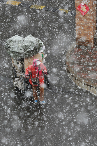 大連陽春三月突降鵝毛大雪4