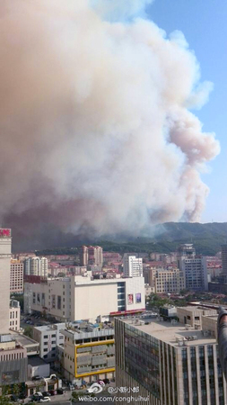 山東威海仙姑頂景區發生大火(高清組圖)10