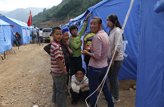 圖為災民安置點。