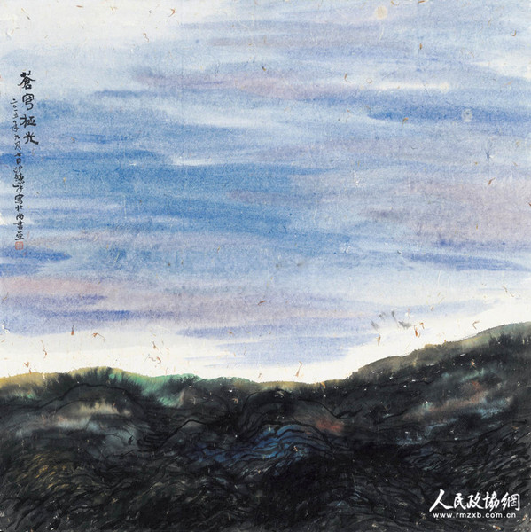 20  邵曉峰《蒼穹極光》，69.5cm×69.5cm，2015年_副本