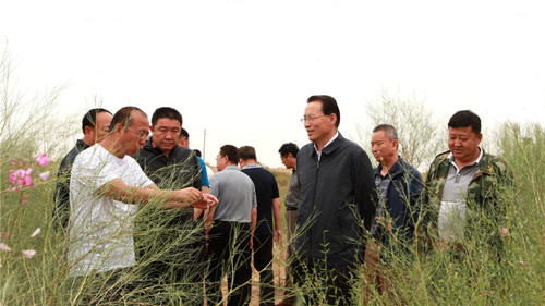 2郭啟俊副主席（前右一）帶領調研組就農村土地流轉運營情況赴鄂爾多斯市考察調研_副本