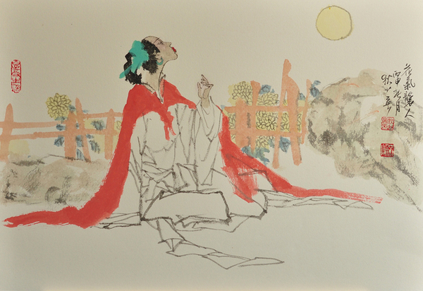 7、《花氣襲人》，狄少英，45x65cm，紙本設色，2016