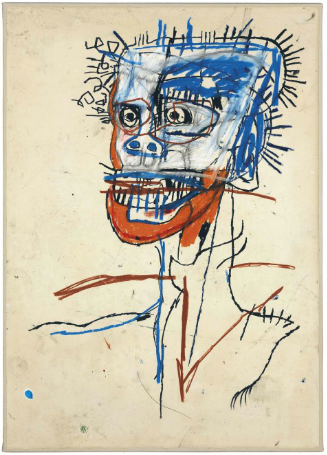 讓-米歇爾·巴斯奎特（Jean-Michel Basquiat），《無題，狂人頭像》（Untitled，Head of Madman），1982 圖片：Courtesy Sotheby`s