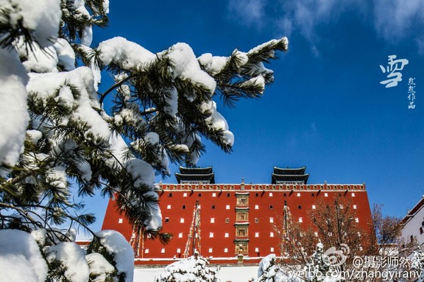 承德小布達拉宮雪后驚艷瞬間