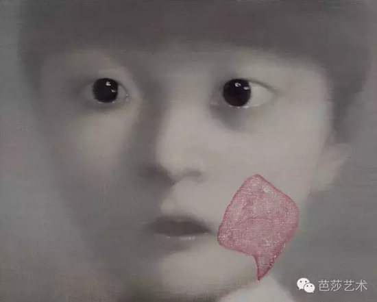 張曉剛《我的女兒1號(hào)》，布上油畫(huà)，40×50cm，2000