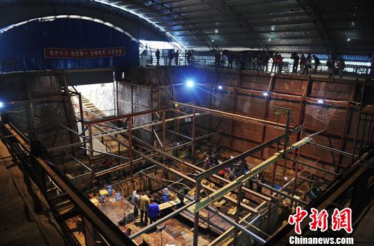 圖為南昌漢代海昏侯劉賀墓考古發掘現場。（資料圖）　劉占昆　攝