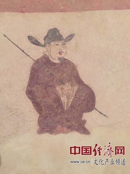 龍盛小學五代墓的壁畫 中國經濟網記者成琪/攝