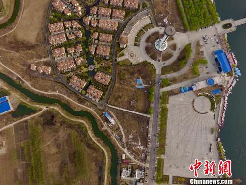 雄安新區白洋淀畔航拍 圖為雄縣碼頭 張帆 攝
