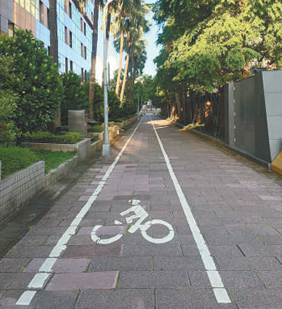 臺北市自行車道。本報記者 王 堯攝 