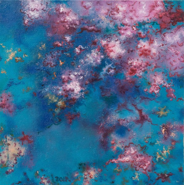蔡錦《風(fēng)景88》油畫 40x40cm 2013  Cai Jin，Landscape 88，Oil on canvas，40x40cm ，2013