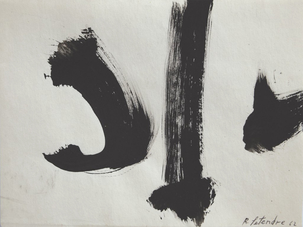 Rita Letendre ，Sans titre(rl62-31) ，Ink of paper，15.9x21.3cm，1962  麗塔·勒滕德 《無題》（rl62-31） 紙本墨水 15.9x21.3cm 1962