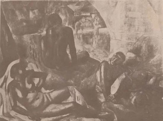 《人體》吳大羽  油畫 《中華月報·西湖藝專畫展特輯（一）》1934年第2卷第四期，1頁  《中華日報新年特刊·西湖藝專畫展特輯（一）》1934年新年特刊，84頁