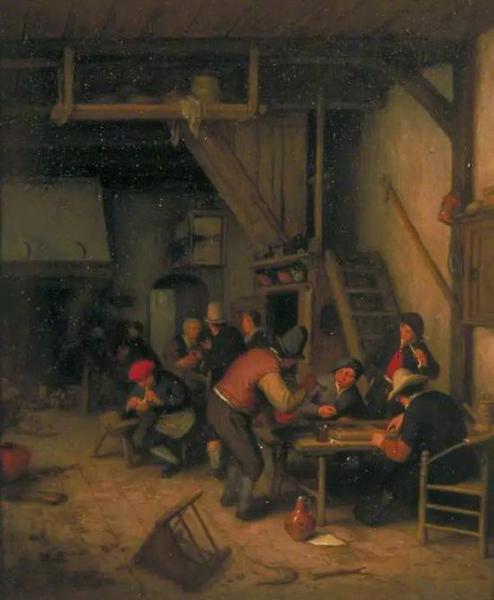 Tavern with Tric-Trac or Backgammon Players， 1669–1674