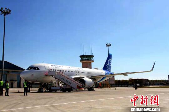 空客A320。　李佩珊 攝