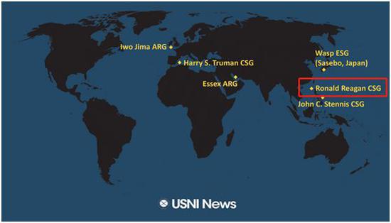美國里根號航母戰(zhàn)斗群進入南海 臺媒這么報道
