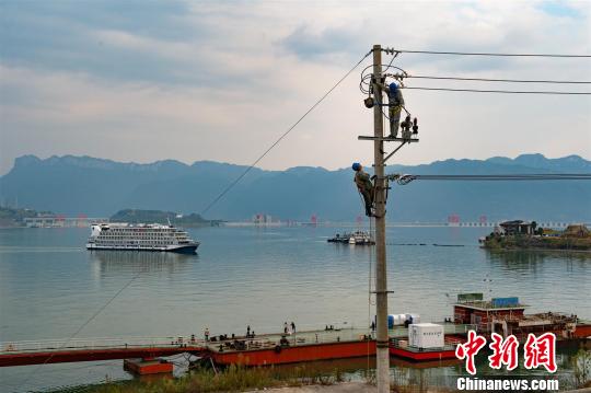 三峽旅游母港岸電系統投入試運行(資料圖) 雷勇 攝