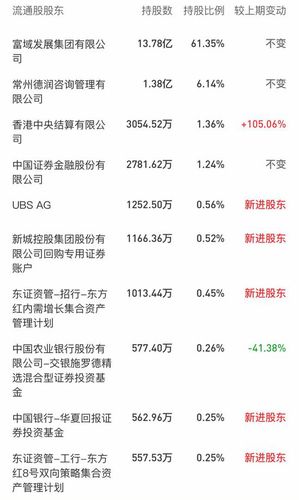 截至2019年一季度末，新城控股的十大流通股股東。