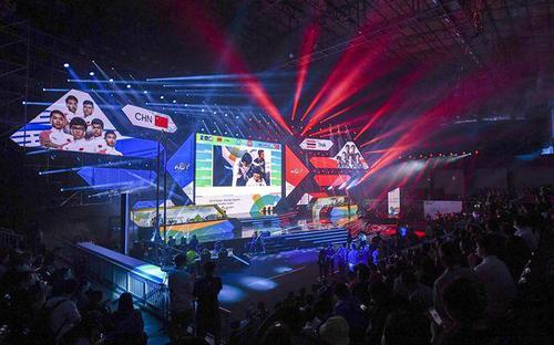 2018年雅加達亞運會電競項目《王者榮耀國際版(AOV)》，中國對陣泰國。新華社