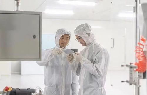 2韓東成和合作伙伴范超在實驗室交流